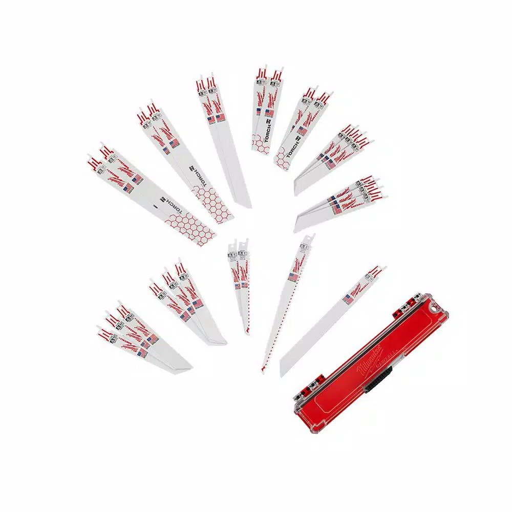 Saw Blades Milwaukee SAWZALL Wood And Metal Cutting Bi-Metal Reciprocating Saw Blade Set (26-Piece) 3 Saw Blades Milwaukee SAWZALL Wood And Metal Cutting Bi-Metal Reciprocating Saw Blade Set (26-Piece)