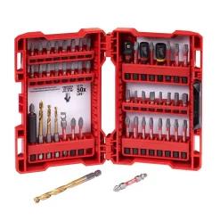 Drill Bits Milwaukee SHOCKWAVE Impact Duty Driver Steel Bit Set And SHOCKWAVE Impact Duty Titanium Drill Bit Set (73-Piece) -Deals Power Tool Accessories Store milwaukee screwdriver bits 48 32 4024 48 89 4631 1f 1000