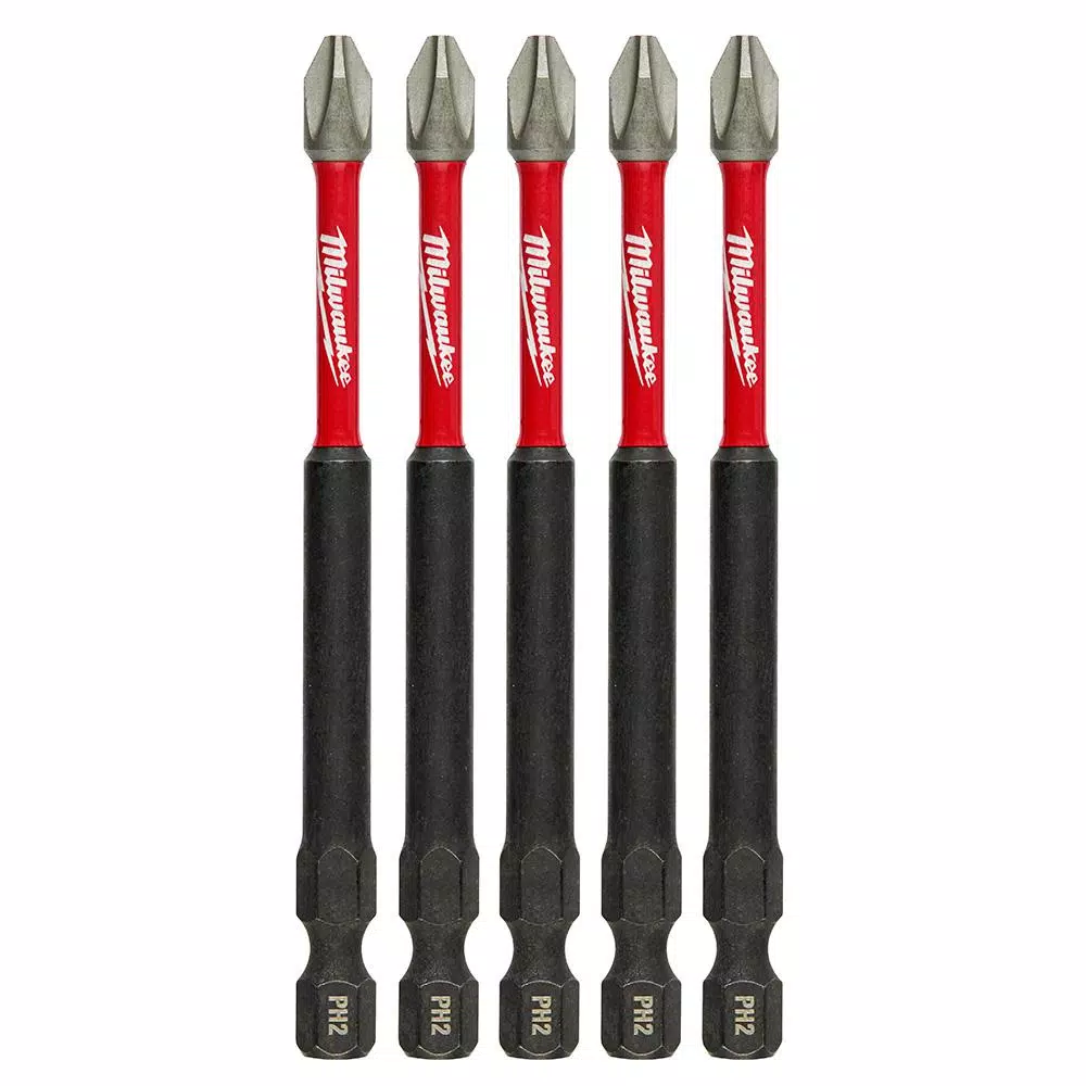 Drill Bits Milwaukee #2 Philips Shockwave 3-1/2 In. Impact Duty Steel Driver Bits (5-Pack) 3 Drill Bits Milwaukee #2 Philips Shockwave 3-1/2 In. Impact Duty Steel Driver Bits (5-Pack)