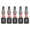 Drill Bits Milwaukee SHOCKWAVE Torx #20 1 In. Impact Duty Steel Screwdriver Bit (5-Pack) -Deals Power Tool Accessories Store milwaukee screwdriver bits 48 32 4614 64 1000