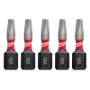 Drill Bits Milwaukee 1 In. #1 Square Recess Shockwave Impact Duty Steel Insert Bits (5-Pack) -Deals Power Tool Accessories Store milwaukee screwdriver bits 48 32 4621 64 1000