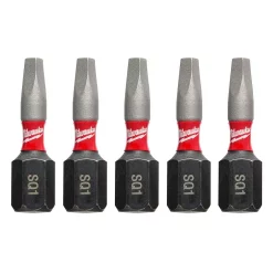 Drill Bits Milwaukee 1 In. #1 Square Recess Shockwave Impact Duty Steel Insert Bits (5-Pack)