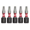 Drill Bits Milwaukee Shockwave Torx #15 1 In. Impact Duty Steel Screwdriver Bit (5-Pack) -Deals Power Tool Accessories Store milwaukee screwdriver bits 48 32 4628 64 1000