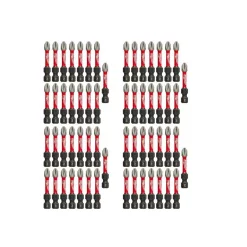 Drill Bits Milwaukee SHOCKWAVE 2 In. #2 Phillips Impact Duty Steel Driver Bits (60-Pack)