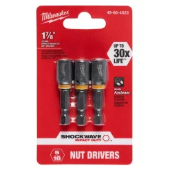 Drill Bits Milwaukee Shockwave 5/16 In. X 1-7/8 In. Black Oxide Impact Duty Magnetic Nut Drivers (3-Pack) 6 Drill Bits Milwaukee Shockwave 5/16 In. X 1-7/8 In. Black Oxide Impact Duty Magnetic Nut Drivers (3-Pack) -Deals Power Tool Accessories Store milwaukee screwdriver bits 49 66 4523 e1 1000