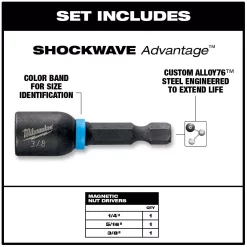 Drill Bits Milwaukee 1/4 In. 5/16 In. 3/8 In. X 1-7/8 In. Shockwave Impact Duty Magnetic Nut Driver Set (3-Piece) -Deals Power Tool Accessories Store milwaukee screwdriver bits 49 66 4561 e1 1000