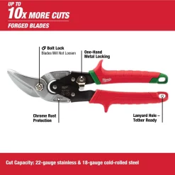 Cutting Tools Milwaukee Left And Right Offset Aviation Snips (2-Pack) -Deals Power Tool Accessories Store milwaukee snips 48 22 4523 40 1000