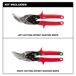 Cutting Tools Milwaukee Left And Right Offset Aviation Snips (2-Pack) -Deals Power Tool Accessories Store milwaukee snips 48 22 4523 a0 1000
