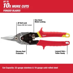 Cutting Tools Milwaukee Left, Right, And Straight Aviation Snips (3-Pack) 20 Cutting Tools Milwaukee Left, Right, And Straight Aviation Snips (3-Pack) -Deals Power Tool Accessories Store milwaukee snips 48 22 4533 a0 1000