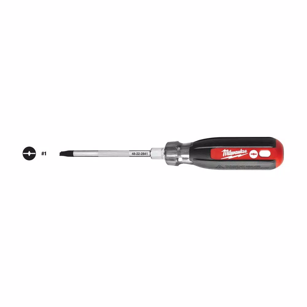 Screwdrivers & Nut Drivers Milwaukee 4 In. #1 ECX Screwdriver With Cushion Grip 3 Screwdrivers & Nut Drivers Milwaukee 4 In. #1 ECX Screwdriver With Cushion Grip