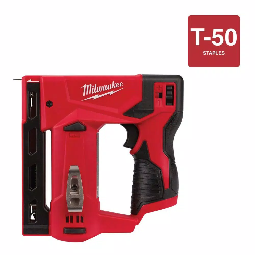 Fastening Tools Milwaukee M12 12-Volt Lithium-Ion Cordless 3/8 In. Crown Stapler (Tool-Only) 4 Fastening Tools Milwaukee M12 12-Volt Lithium-Ion Cordless 3/8 In. Crown Stapler (Tool-Only) - Image 2