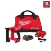Fastening Tools Milwaukee M18 FUEL 18-Volt Lithium-Ion Brushless Cordless 18-Gauge 1/4 In. Narrow Crown Stapler Kit W/ Battery 2Ah, Charger & Bag -Deals Power Tool Accessories Store milwaukee staple guns 2749 21ct 64 1000