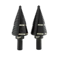 Drill Bits Milwaukee #9 X 7/8 In. And 1-1/8 In. Black Oxide Step Drill Bit (2-Pack)