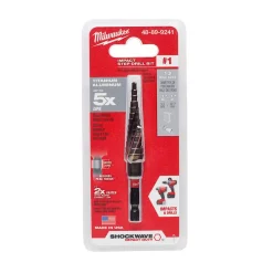 Drill Bits Milwaukee SHOCKWAVE 1/8 In. X 1/2 In. X 1/16 In. #1 Impact-Duty Titanium Step Bit 10 Drill Bits Milwaukee SHOCKWAVE 1/8 In. X 1/2 In. X 1/16 In. #1 Impact-Duty Titanium Step Bit -Deals Power Tool Accessories Store milwaukee step drill bits 48 89 9241 a0 1000