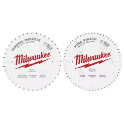 Milwaukee 10 In. X 40-Tooth And 60-Tooth Circular Saw Blades (2-Pack)