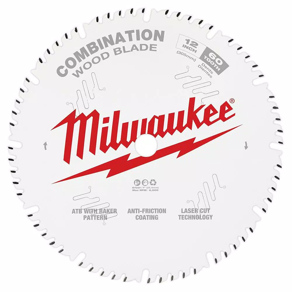 Saw Blades Milwaukee 12 In. X 60-Tooth Combination Circular Saw Blade 7 Saw Blades Milwaukee 12 In. X 60-Tooth Combination Circular Saw Blade - Image 5