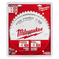 Saw Blades Milwaukee 12 In. X 44-Tooth And 80-Tooth Circular Saw Blade (2-Pack) -Deals Power Tool Accessories Store milwaukee table saw blades miter saw blades 48 40 1232 c3 1000