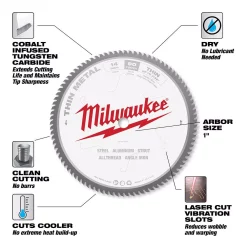 Saw Blades Milwaukee 14 In. X 90 Carbide Teeth Thin Metal Cutting Circular Saw Blade -Deals Power Tool Accessories Store milwaukee table saw blades miter saw blades 48 40 4510 40 1000
