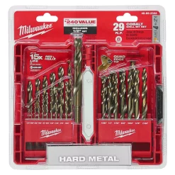 Drill Bits Milwaukee Cobalt Red Helix Drill Bit Set For Drill Drivers (29-Piece) -Deals Power Tool Accessories Store milwaukee twist drill bits 48 89 2332 1d 1000