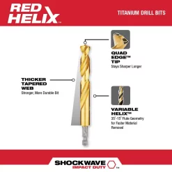 Drill Bits Milwaukee Shockwave 15/32 In. Titanium Drill Bit -Deals Power Tool Accessories Store milwaukee twist drill bits 48 89 4627 40 1000