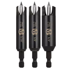Drill Attachments Montana Brand Self-Centering Plug Cutter Set (3-Piece) -Deals Power Tool Accessories Store montana brand drill attachments mb 65823 c3 1000