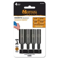 Drill Attachments Montana Brand Extended Magnetic Nut Driver Set (4-Piece) -Deals Power Tool Accessories Store montana brand drill attachments mb 66144 4f 1000