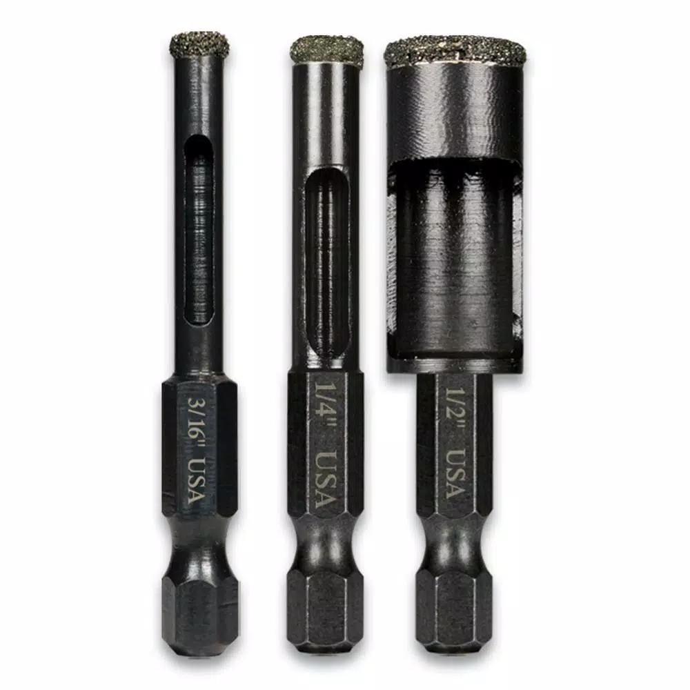 Specialty Power Tool Accessories Montana Brand Diamond Tile Drill Set (3-Piece) 3 Specialty Power Tool Accessories Montana Brand Diamond Tile Drill Set (3-Piece)