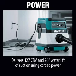 Wet & Dry Vacuums Makita 18-Volt X2 LXT Lithium-Ion (36-Volt) Cordless/Corded 2.1 Gal. Dry Vacuum (Tool Only) -Deals Power Tool Accessories Store multi makita wet dry vacuums xcv04z 1f 1000