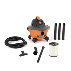 Wet & Dry Vacuums RIDGID 6 Gal. 3.5-Peak HP NXT Wet/Dry Shop Vacuum With Filter, Hose, Wands, Utility Nozzle, Crevice Tool And Dusting Brush