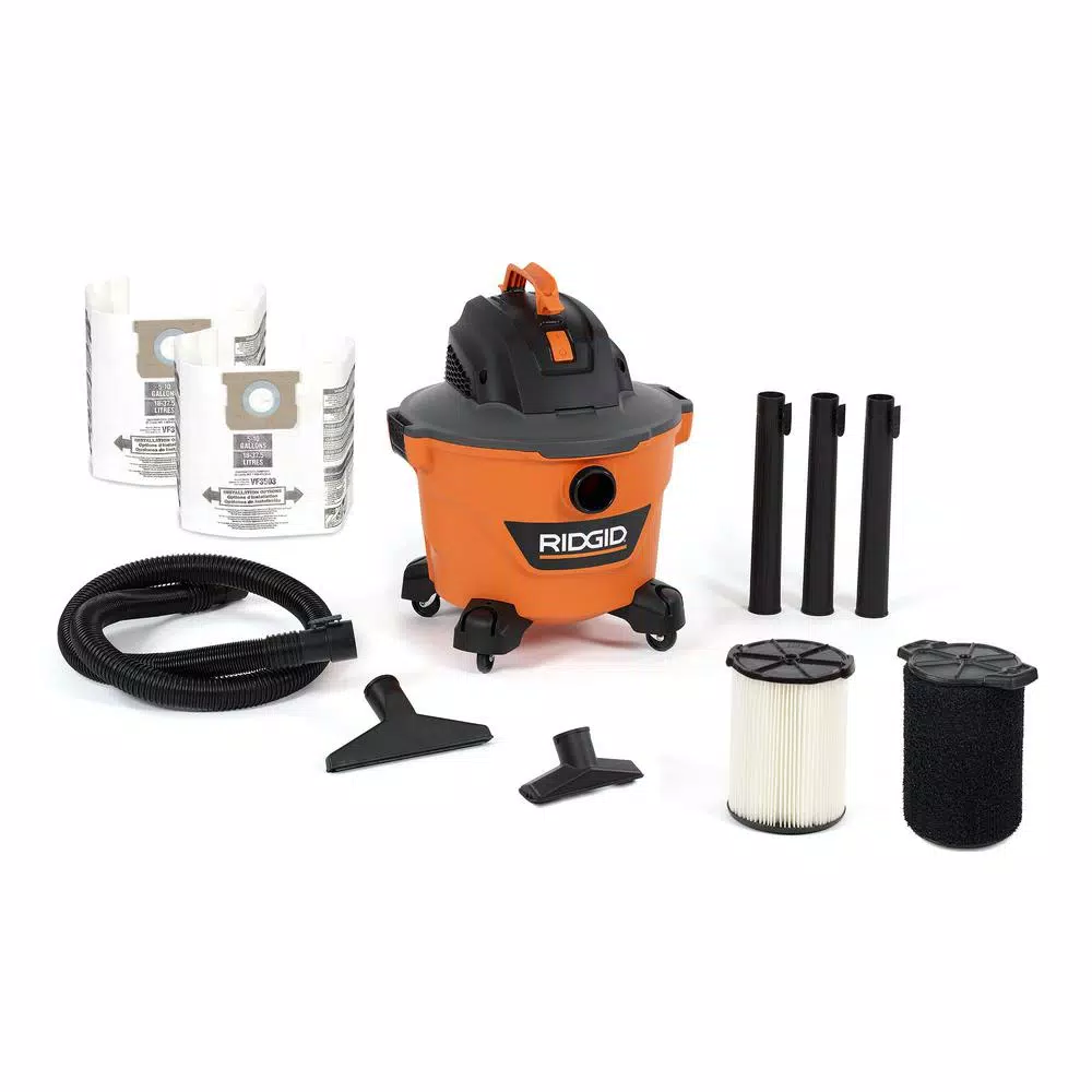 Wet & Dry Vacuums RIDGID 9 Gal. 4.25-Peak HP NXT Wet/Dry Shop Vacuum With Standard Filter, Wet Filter, Dust Bags, Hose And Accessories 3 Wet & Dry Vacuums RIDGID 9 Gal. 4.25-Peak HP NXT Wet/Dry Shop Vacuum With Standard Filter, Wet Filter, Dust Bags, Hose And Accessories