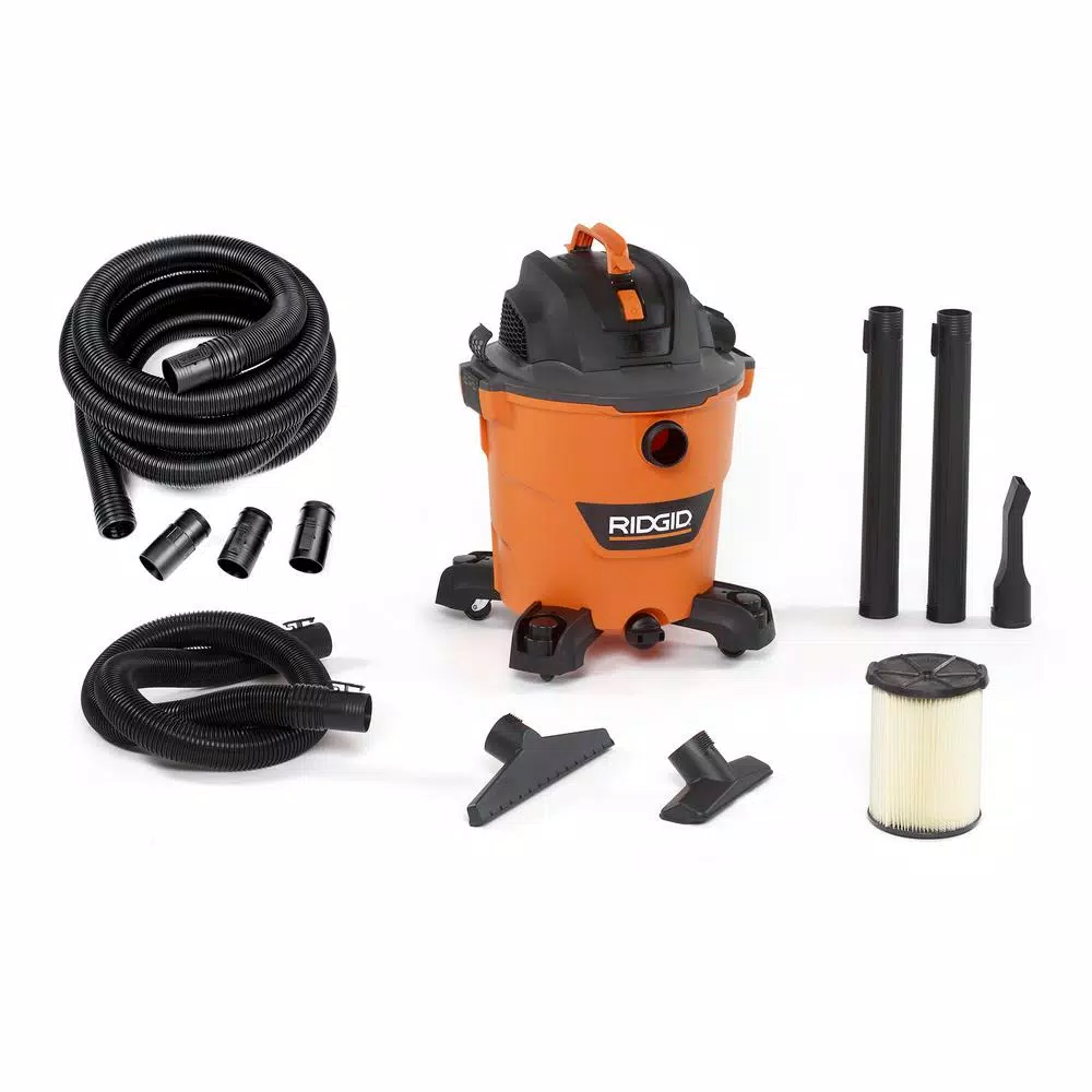 Wet & Dry Vacuums RIDGID 12 Gal. 5.0-Peak HP NXT Wet/Dry Shop Vacuum With Filter, Hose, Accessories And Additional 20 Ft. Tug-A-Long Hose 3 Wet & Dry Vacuums RIDGID 12 Gal. 5.0-Peak HP NXT Wet/Dry Shop Vacuum With Filter, Hose, Accessories And Additional 20 Ft. Tug-A-Long Hose