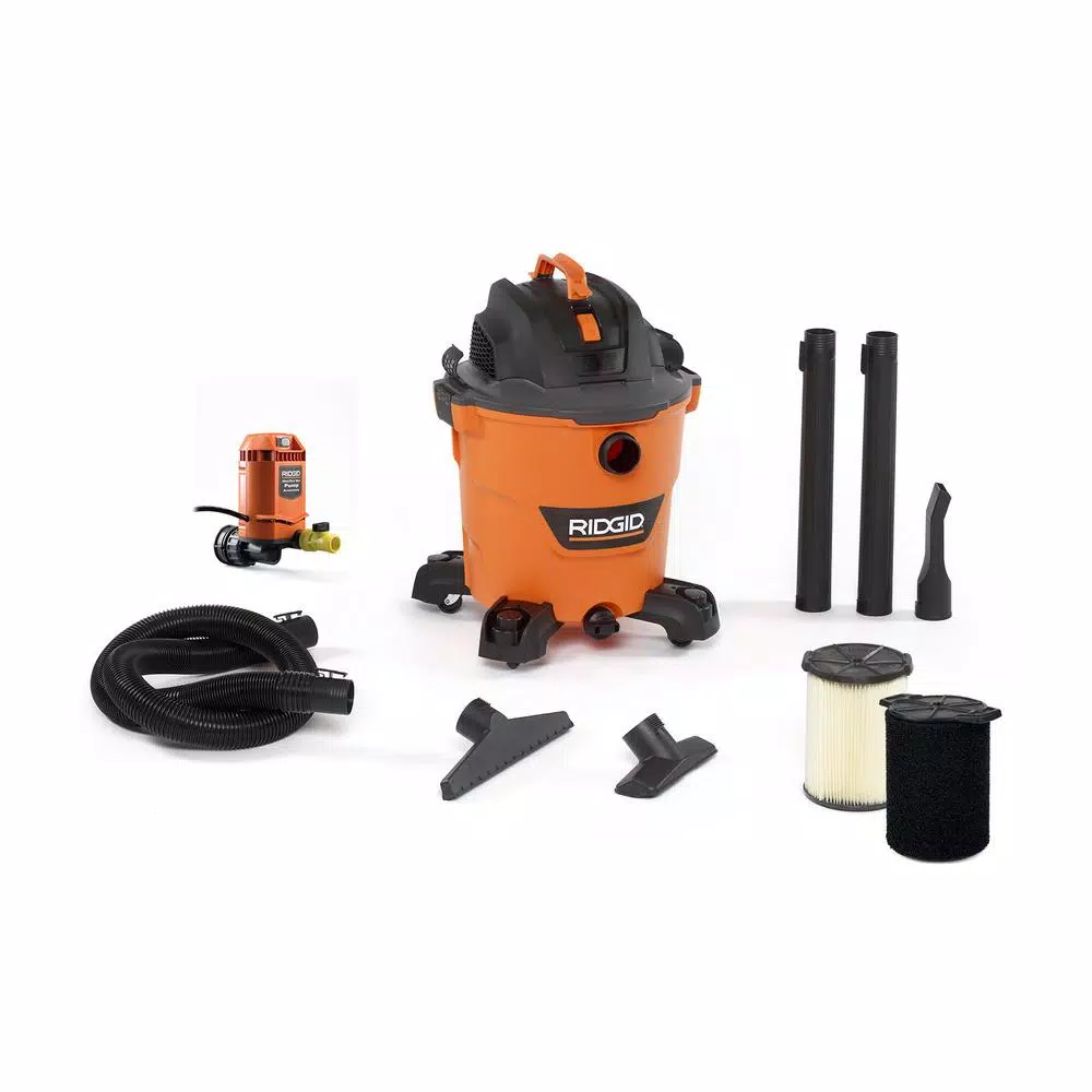 Wet & Dry Vacuums RIDGID 12 Gal. 5.0-Peak HP NXT Wet/Dry Shop Vacuum With Filter, Hose, Accessories, Pump Accessory And Wet Application Filter 3 Wet & Dry Vacuums RIDGID 12 Gal. 5.0-Peak HP NXT Wet/Dry Shop Vacuum With Filter, Hose, Accessories, Pump Accessory And Wet Application Filter