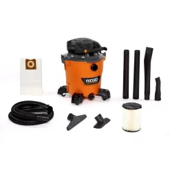 Wet & Dry Vacuums RIDGID 12 Gal. 6.0-Peak HP NXT Wet/Dry Shop Vacuum With Detachable Blower, Filter, Dust Bag, Hose And Accessories
