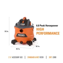 Wet & Dry Vacuums RIDGID 14 Gal. 6.0-Peak HP NXT Wet/Dry Shop Vacuum With Filter, Wet Application Filter, Hose And Accessories 19 Wet & Dry Vacuums RIDGID 14 Gal. 6.0-Peak HP NXT Wet/Dry Shop Vacuum With Filter, Wet Application Filter, Hose And Accessories -Deals Power Tool Accessories Store oranges peaches ridgid wet dry vacuums hd1400b 1d 1000