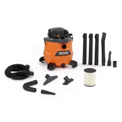 Wet & Dry Vacuums RIDGID 16 Gal. 6.5-Peak HP NXT Wet/Dry Shop Vacuum With Detachable Blower, Filter, Hose, Accessories And Gutter Cleaning Kit