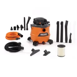 Wet & Dry Vacuums RIDGID 16 Gal. 6.5-Peak HP NXT Wet/Dry Shop Vacuum With Detachable Blower, Filter, Hose, Accessories And Car Cleaning Kit