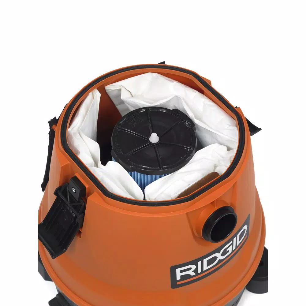 Wet & Dry Vacuums RIDGID 12 Gal. 6.5-Peak HP Motor-On-Bottom Wet/Dry Shop Vacuum With Fine Dust Filter, Hose And Accessories 7 Wet & Dry Vacuums RIDGID 12 Gal. 6.5-Peak HP Motor-On-Bottom Wet/Dry Shop Vacuum With Fine Dust Filter, Hose And Accessories - Image 5