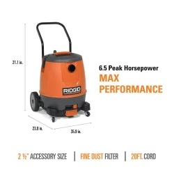 Wet & Dry Vacuums RIDGID 16 Gal. 6.5-Peak HP Motor-On-Bottom Wet/Dry Shop Vacuum With Fine Dust Filter, Hose And Accessories 19 Wet & Dry Vacuums RIDGID 16 Gal. 6.5-Peak HP Motor-On-Bottom Wet/Dry Shop Vacuum With Fine Dust Filter, Hose And Accessories -Deals Power Tool Accessories Store oranges peaches ridgid wet dry vacuums mob1600 1d 1000