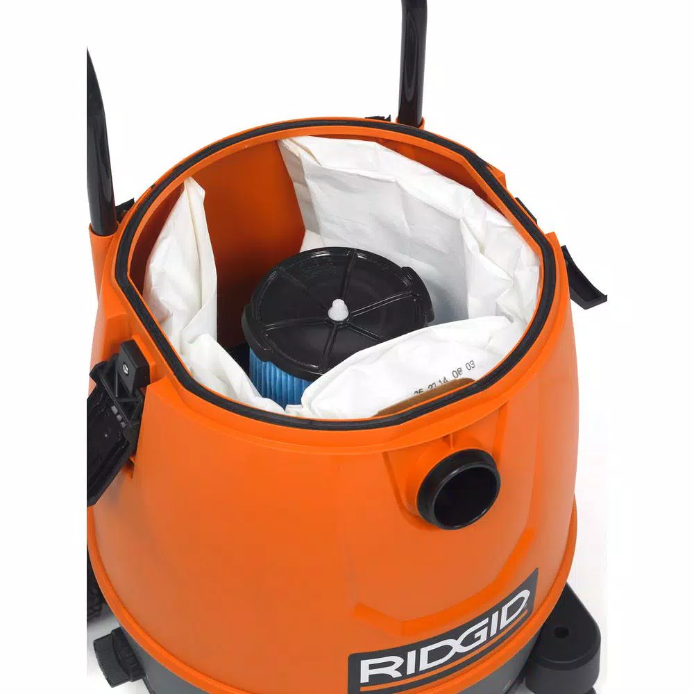 Wet & Dry Vacuums RIDGID 16 Gal. 6.5-Peak HP Motor-On-Bottom Wet/Dry Shop Vacuum With Fine Dust Filter, Hose And Accessories 7 Wet & Dry Vacuums RIDGID 16 Gal. 6.5-Peak HP Motor-On-Bottom Wet/Dry Shop Vacuum With Fine Dust Filter, Hose And Accessories - Image 5