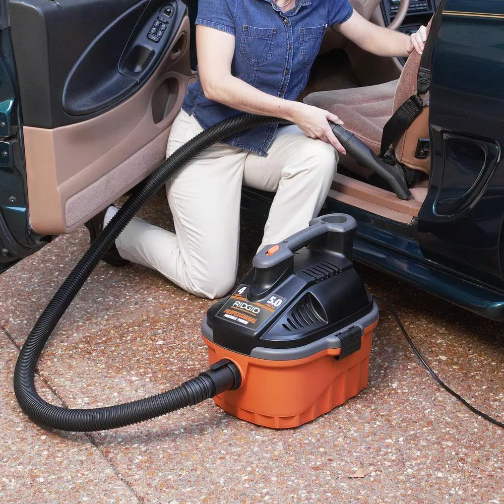 Wet & Dry Vacuums RIDGID 4 Gal. 5.0-Peak HP Portable Wet/Dry Shop Vacuum With Filter, Dust Bag, Locking Hose And Car Nozzle 12 Wet & Dry Vacuums RIDGID 4 Gal. 5.0-Peak HP Portable Wet/Dry Shop Vacuum With Filter, Dust Bag, Locking Hose And Car Nozzle - Image 10