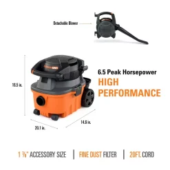 Wet & Dry Vacuums RIDGID 4 Gal. 6.0-Peak HP Wet Dry Vac With Detachable Blower 21 Wet & Dry Vacuums RIDGID 4 Gal. 6.0-Peak HP Wet Dry Vac With Detachable Blower -Deals Power Tool Accessories Store oranges peaches ridgid wet dry vacuums wd4080 1d 1000