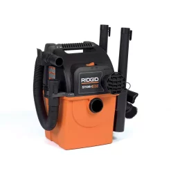 Wet & Dry Vacuums RIDGID 5 Gal. 5.0-Peak HP Portable Wall-Mountable Wet/Dry Shop Vacuum With Filter, Hose And Accessories