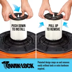 Wet & Dry Vacuums RIDGID 5 Gal. 5.0-Peak HP Portable Wall-Mountable Wet/Dry Shop Vacuum With Filter, Hose, Accessories And LED Car Nozzle -Deals Power Tool Accessories Store oranges peaches ridgid wet dry vacuums wd5500a c3 1000