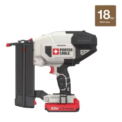 Nail Guns Porter-Cable 20-Volt MAX Lithium-Ion 18-Gauge Cordless Brad Nailer With Battery 1.5 Ah And Charger -Deals Power Tool Accessories Store porter cable brad nailers pcc790la 40 1000