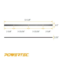 Woodworking Tool Accessories POWERTEC 13 In. HSS Replacement Planer Blades For The Steel City Planer 40100 Replacement Planer Knives # 40936 (Set Of 2) -Deals Power Tool Accessories Store powertec planer blades 128023 4f 1000