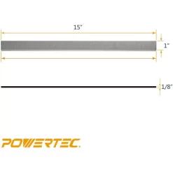 Woodworking Tool Accessories POWERTEC 15 In. High-Speed Steel Planer Knives For Grizzly G0453 (Set Of 3) -Deals Power Tool Accessories Store powertec planer blades 128053 4f 1000