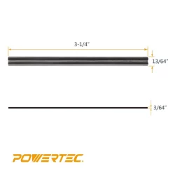 Woodworking Tool Accessories POWERTEC 3-1/4 In. HSS Planer Blades For Black & Decker 79-699 / 7698K (Set Of 2) -Deals Power Tool Accessories Store powertec planer blades 128307 4f 1000