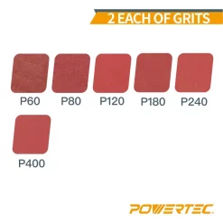 Abrasives POWERTEC 4 In. X 24 In. 60/80/120/180/240/400-Grits Aluminum Oxide Sanding Belt Assortment For Portable Belt Sander (12-Pack) -Deals Power Tool Accessories Store powertec power sander accessories 110002 c3 1000