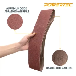 Abrasives POWERTEC 4 In. X 36 In. 400-Grit Aluminum Oxide Sanding Belt (10-Pack) 10 Abrasives POWERTEC 4 In. X 36 In. 400-Grit Aluminum Oxide Sanding Belt (10-Pack) -Deals Power Tool Accessories Store powertec power sander accessories 110120 1f 1000