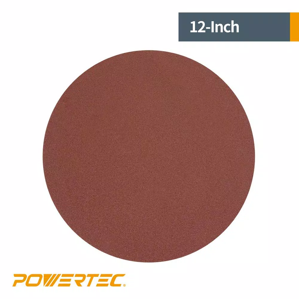 Abrasives POWERTEC 12 In. 100 Grit PSA Aluminum Oxide Self Stick Sanding Disc (10-Pack) 6 Abrasives POWERTEC 12 In. 100 Grit PSA Aluminum Oxide Self Stick Sanding Disc (10-Pack) - Image 4